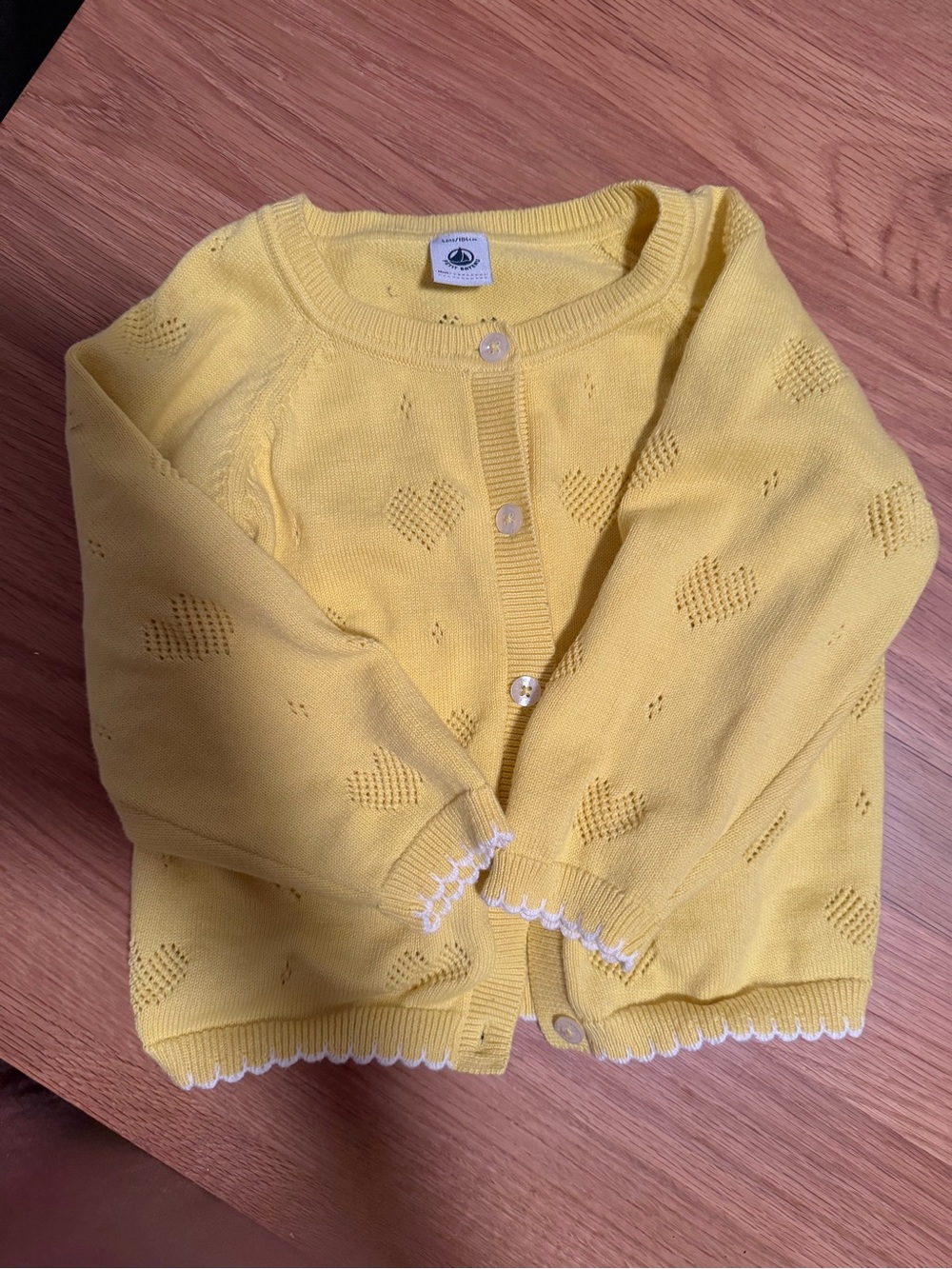 Bright yellow kids Knit Cardigan Sweater